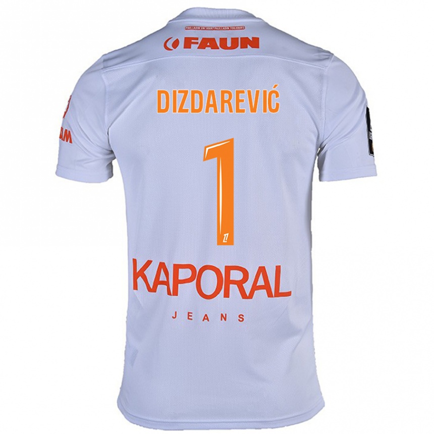 Vyrai Belmin Dizdarevic #1 Baltas Išvykos Marškinėliai 2024/25 T-Shirt