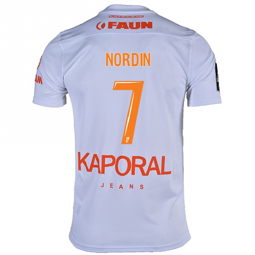 Vyrai Arnaud Nordin #7 Baltas Išvykos Marškinėliai 2024/25 T-Shirt