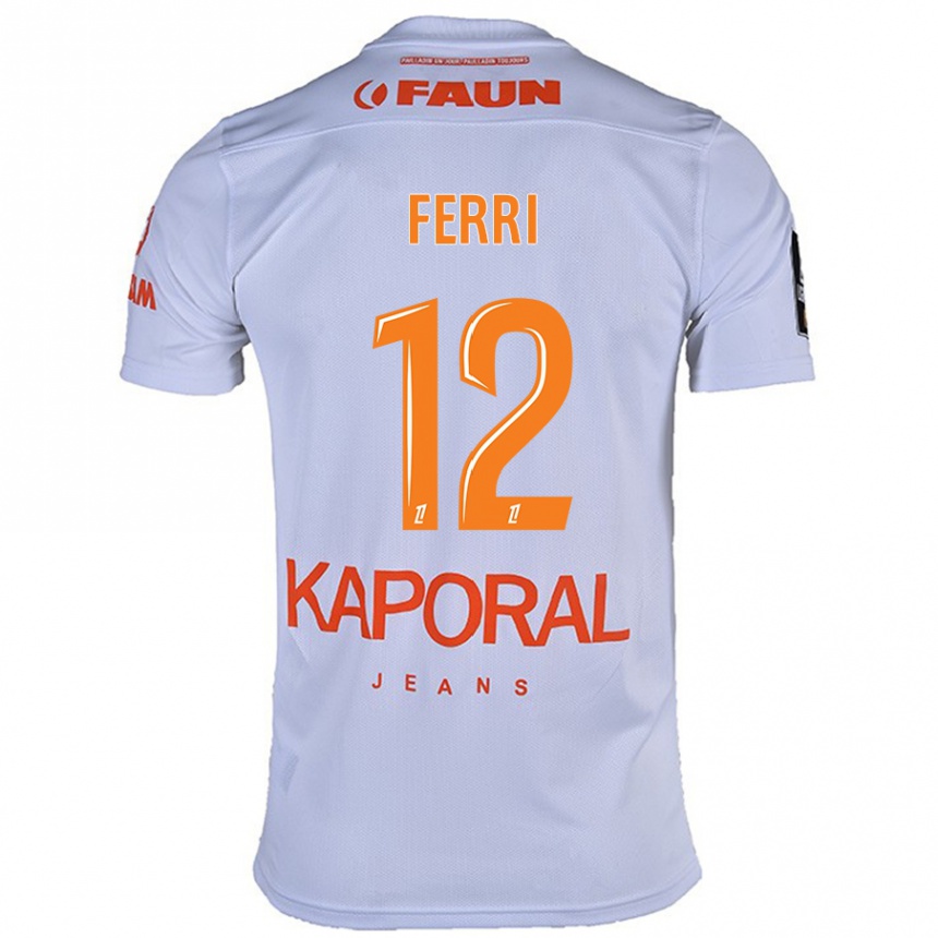 Vyrai Jordan Ferri #12 Baltas Išvykos Marškinėliai 2024/25 T-Shirt