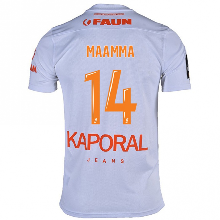 Vyrai Othmane Maamma #14 Baltas Išvykos Marškinėliai 2024/25 T-Shirt