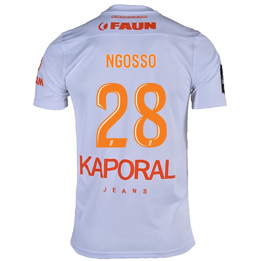 Vyrai Glenn Ngosso #28 Baltas Išvykos Marškinėliai 2024/25 T-Shirt