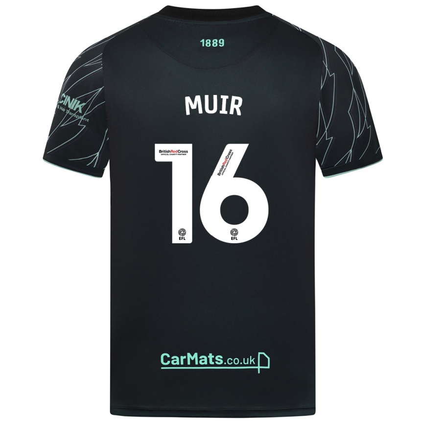 Vyrai Chene Muir #16 Juoda Žalia Išvykos Marškinėliai 2024/25 T-Shirt