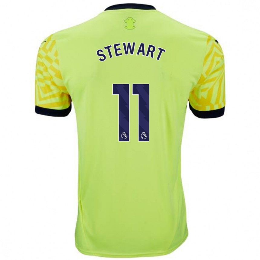 Vyrai Ross Stewart #11 Geltona Išvykos Marškinėliai 2024/25 T-Shirt