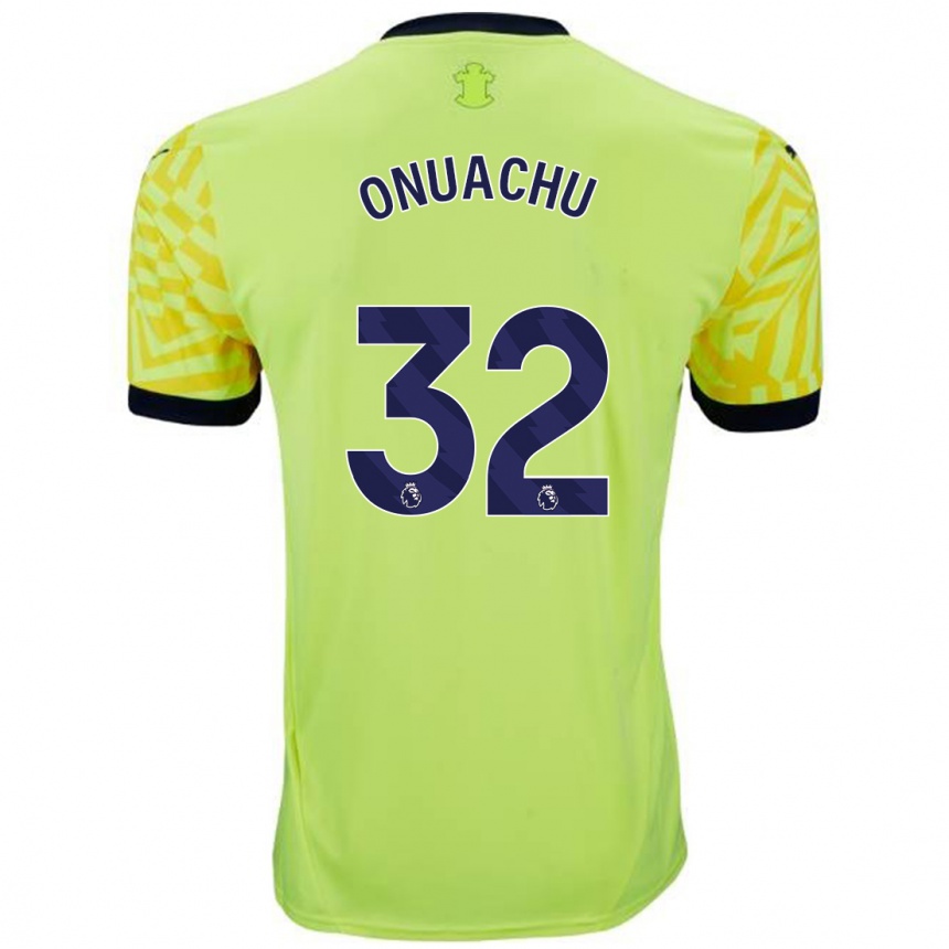 Vyrai Paul Onuachu #32 Geltona Išvykos Marškinėliai 2024/25 T-Shirt