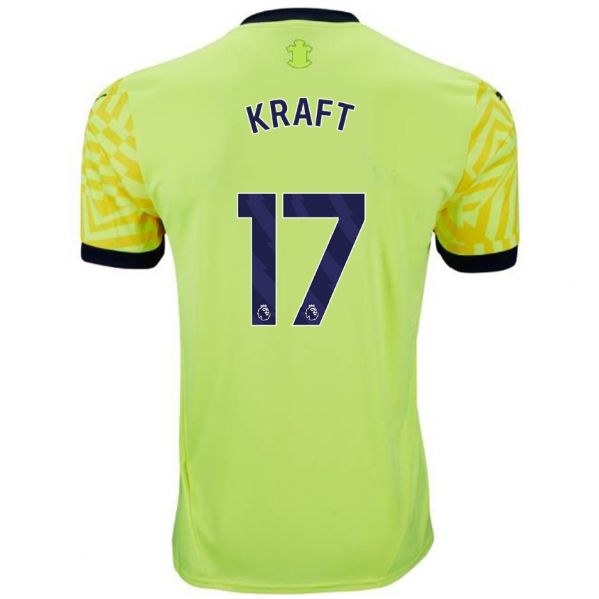 Vyrai Emily Kraft #17 Geltona Išvykos Marškinėliai 2024/25 T-Shirt