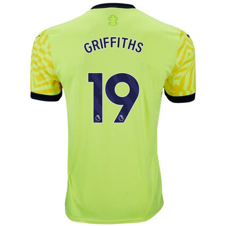 Vyrai Alice Griffiths #19 Geltona Išvykos Marškinėliai 2024/25 T-Shirt