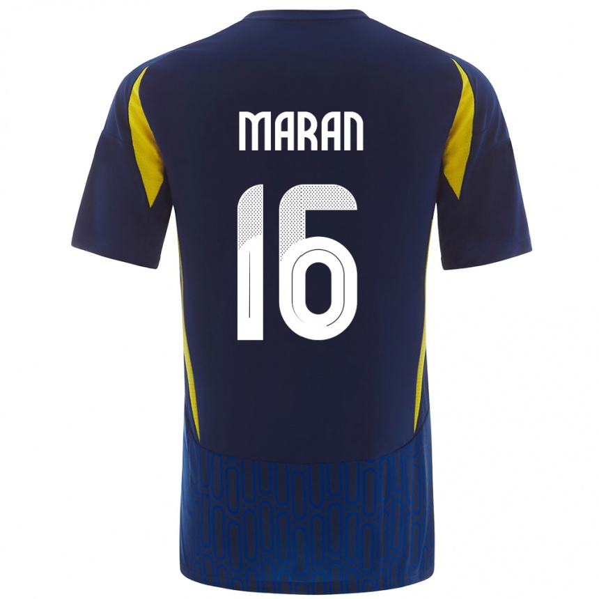 Vyrai Mohammed Maran #16 Mėlyna Geltona Išvykos Marškinėliai 2024/25 T-Shirt