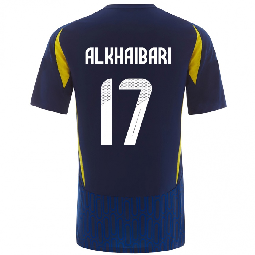 Vyrai Abdullah Al-Khaibari #17 Mėlyna Geltona Išvykos Marškinėliai 2024/25 T-Shirt