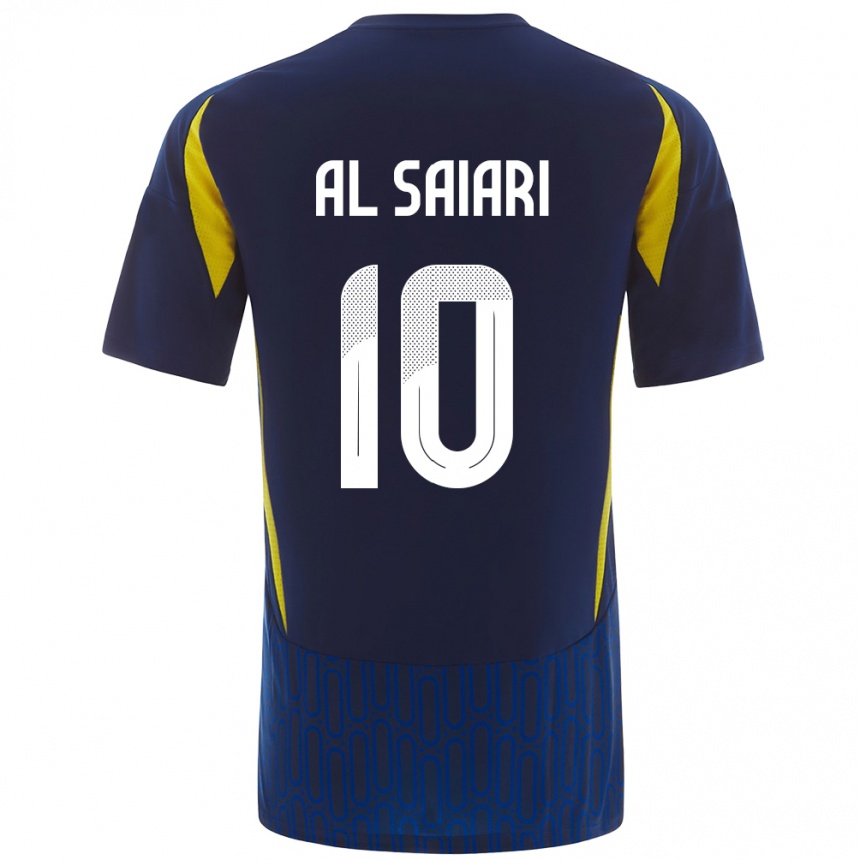 Vyrai Mubarkh Al-Saiari #10 Mėlyna Geltona Išvykos Marškinėliai 2024/25 T-Shirt