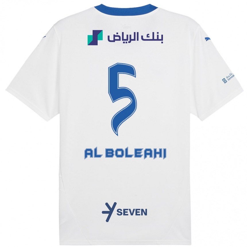 Vyrai Ali Al-Boleahi #5 Balta Mėlyna Išvykos Marškinėliai 2024/25 T-Shirt