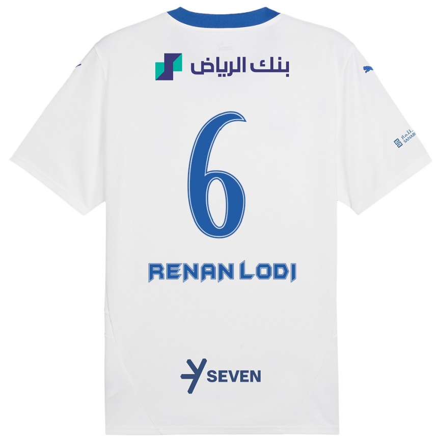 Vyrai Renan Lodi #6 Balta Mėlyna Išvykos Marškinėliai 2024/25 T-Shirt