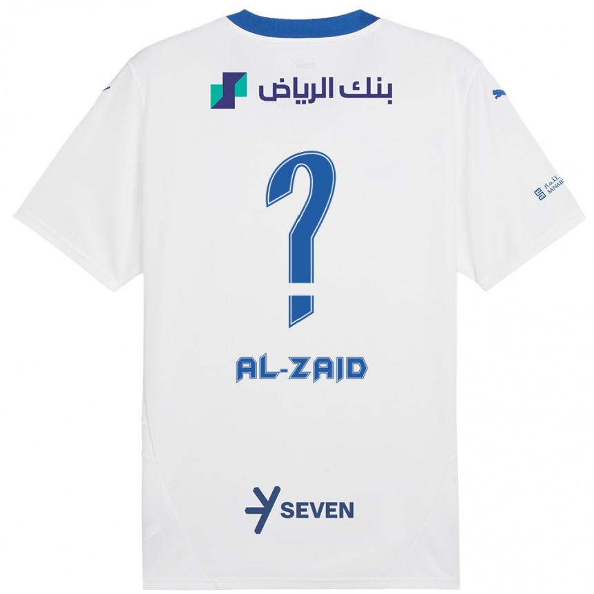 Vyrai Suhayb Al-Zaid #0 Balta Mėlyna Išvykos Marškinėliai 2024/25 T-Shirt