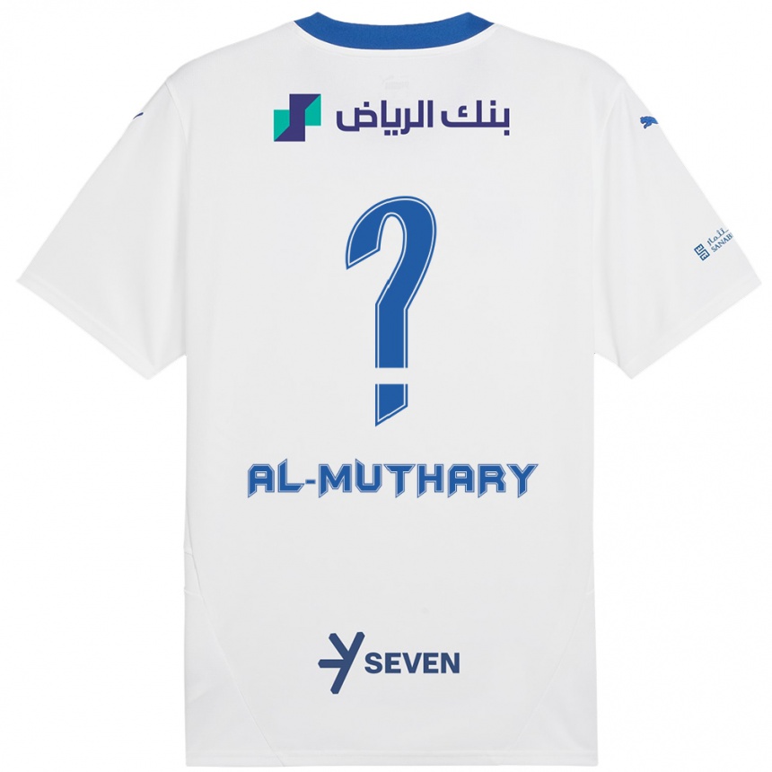 Vyrai Saad Al-Muthary #0 Balta Mėlyna Išvykos Marškinėliai 2024/25 T-Shirt