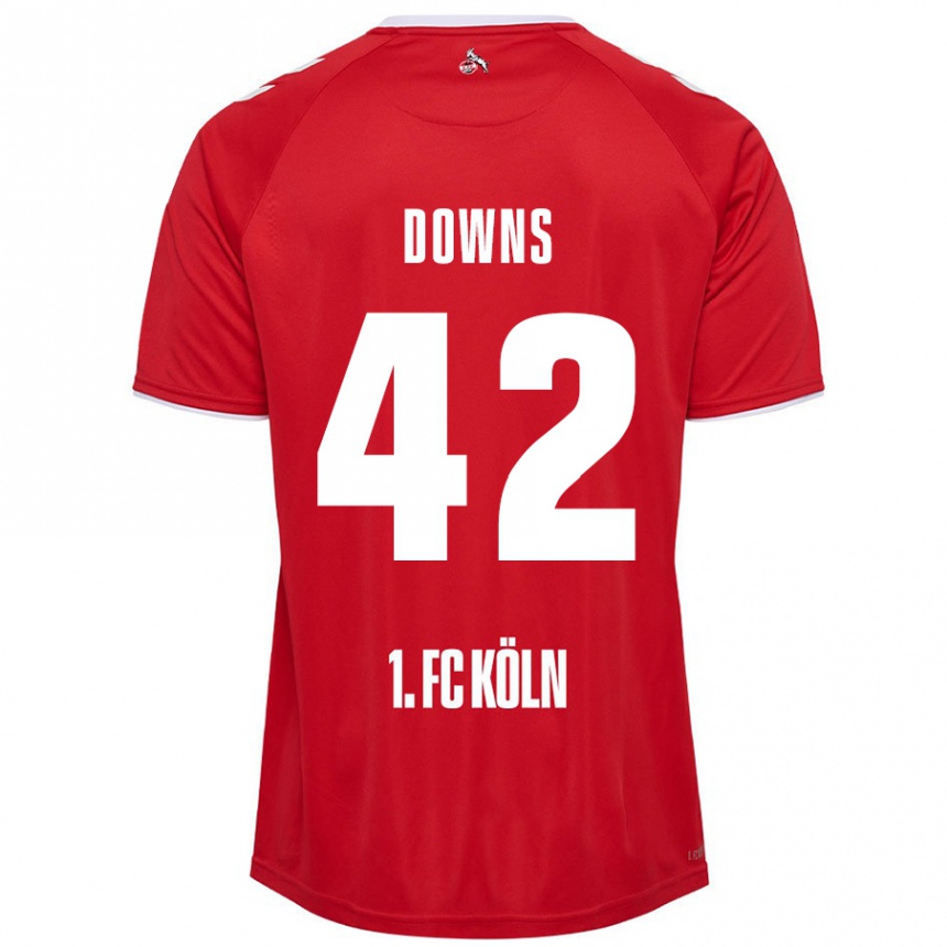 Vyrai Damion Downs #42 Raudona Balta Išvykos Marškinėliai 2024/25 T-Shirt