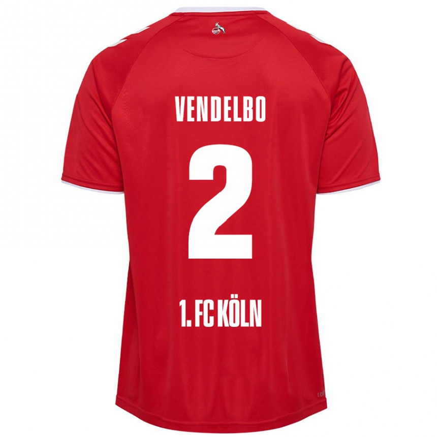 Vyrai Sofie Vendelbo #2 Raudona Balta Išvykos Marškinėliai 2024/25 T-Shirt