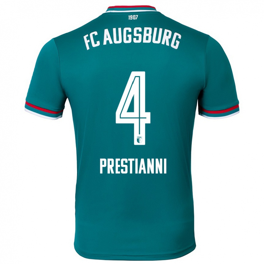 Vyrai Luis Prestianni #4 Tamsiai Žalia Išvykos Marškinėliai 2024/25 T-Shirt