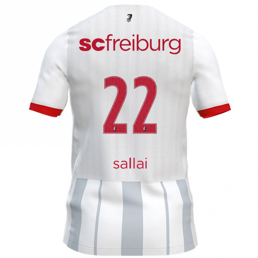 Vyrai Roland Sallai #22 Balta Pilka Išvykos Marškinėliai 2024/25 T-Shirt