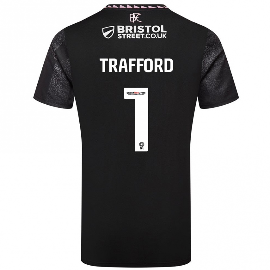 Vyrai James Trafford #1 Juoda Išvykos Marškinėliai 2024/25 T-Shirt