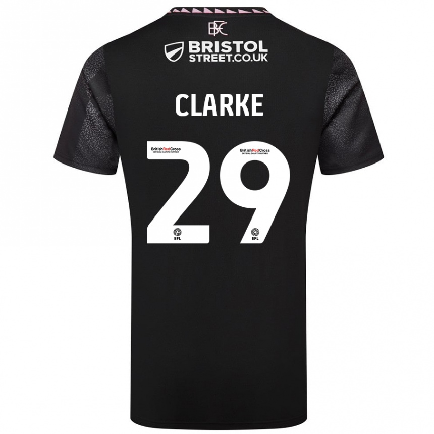 Vyrai Abby Clarke #29 Juoda Išvykos Marškinėliai 2024/25 T-Shirt