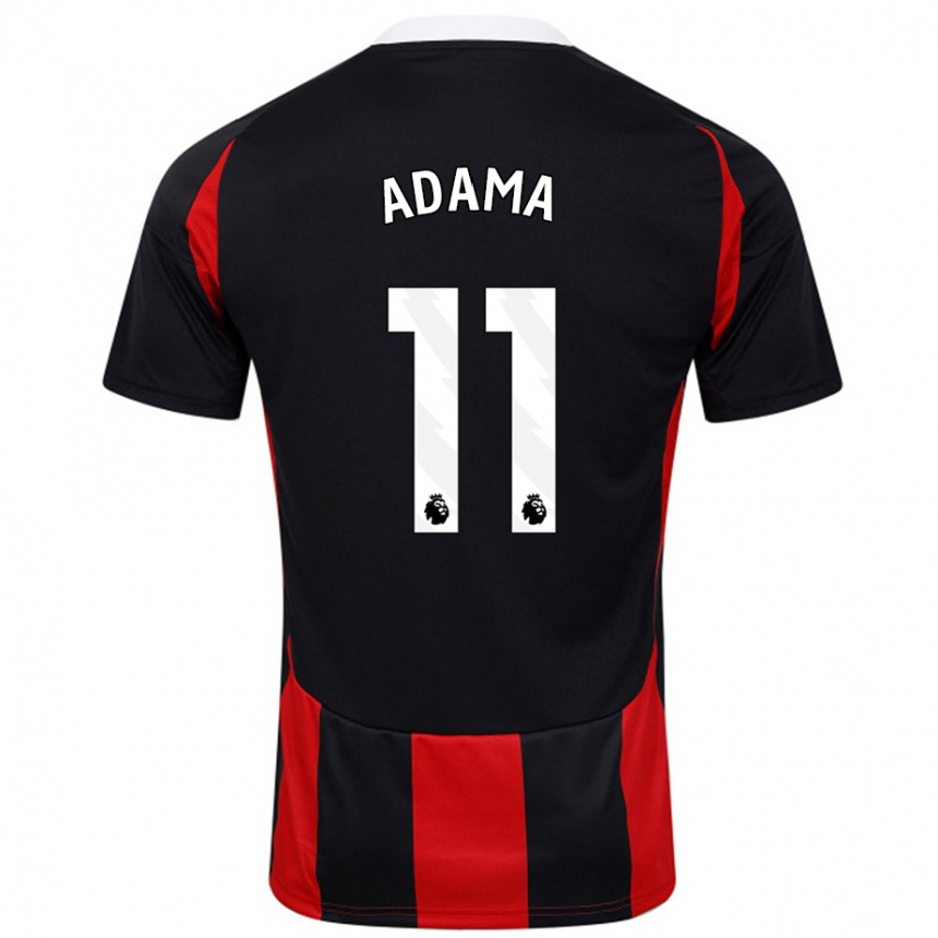 Vyrai Adama Traoré #11 Juoda Raudona Išvykos Marškinėliai 2024/25 T-Shirt