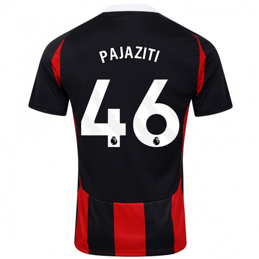 Vyrai Adrion Pajaziti #46 Juoda Raudona Išvykos Marškinėliai 2024/25 T-Shirt