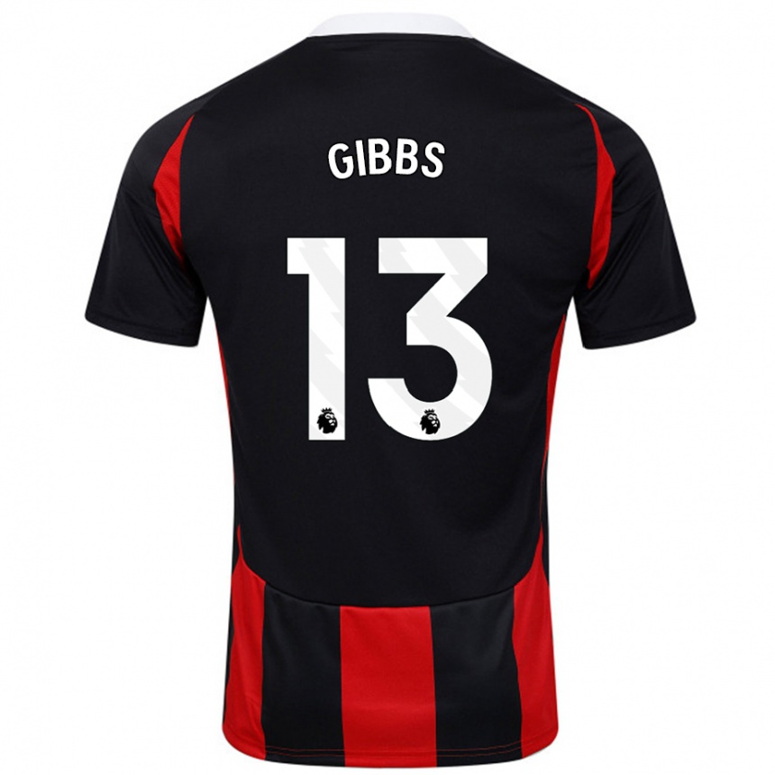 Vyrai Frankie Gibbs #13 Juoda Raudona Išvykos Marškinėliai 2024/25 T-Shirt