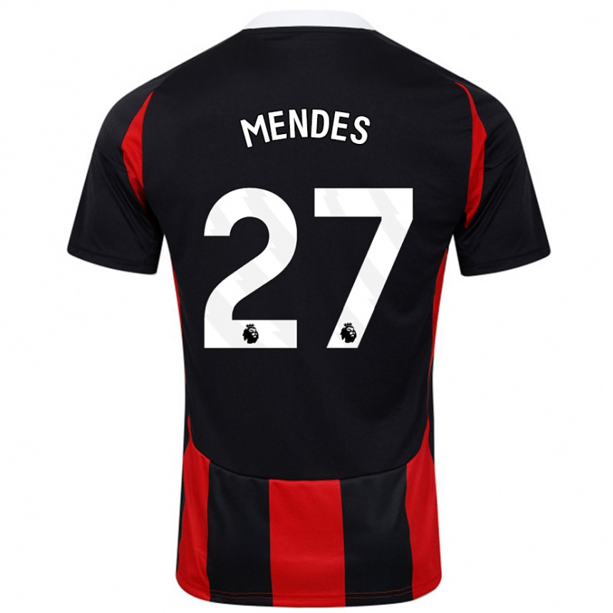 Vyrai Megalie Mendes #27 Juoda Raudona Išvykos Marškinėliai 2024/25 T-Shirt