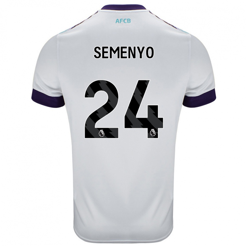 Vyrai Antoine Semenyo #24 Balta Žalia Violetinė Išvykos Marškinėliai 2024/25 T-Shirt