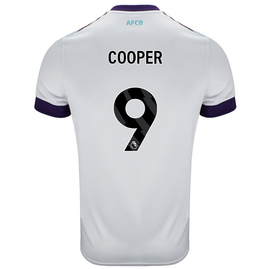 Vyrai Lucy Cooper #9 Balta Žalia Violetinė Išvykos Marškinėliai 2024/25 T-Shirt