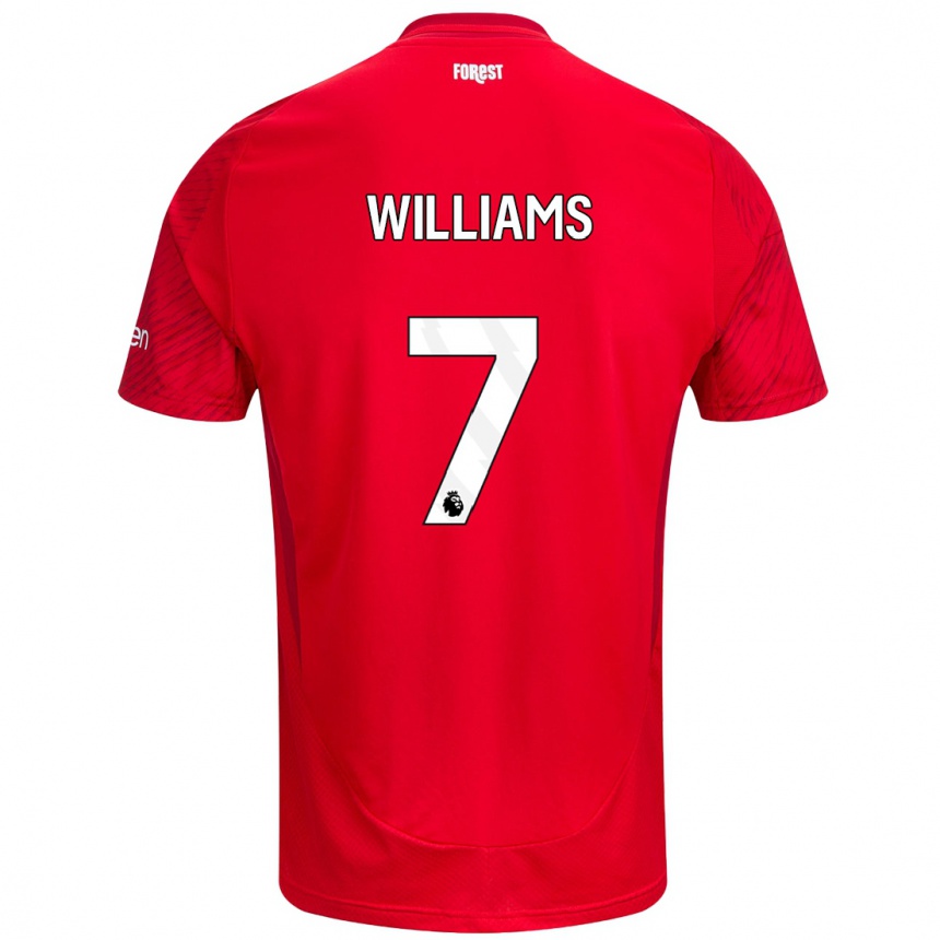 Moteriškas Neco Williams #7 Raudona Balta Namų Marškinėliai 2024/25 T-Shirt