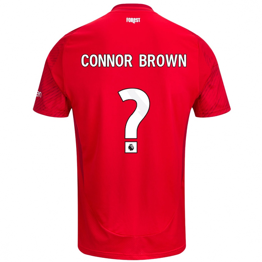 Moteriškas Connor Brown #0 Raudona Balta Namų Marškinėliai 2024/25 T-Shirt