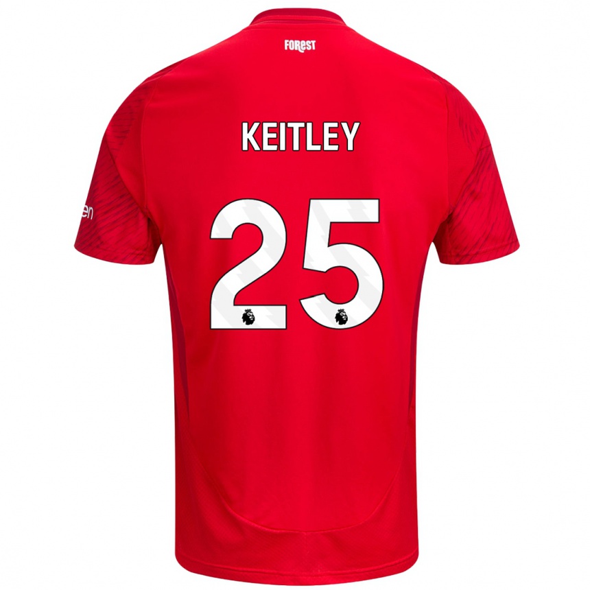 Moteriškas Alice Keitley #25 Raudona Balta Namų Marškinėliai 2024/25 T-Shirt