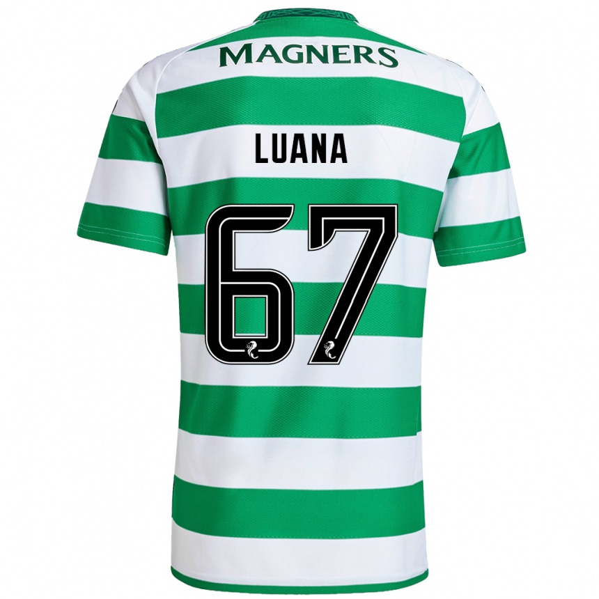 Moteriškas Luana Muñoz #67 Žalia Balta Namų Marškinėliai 2024/25 T-Shirt