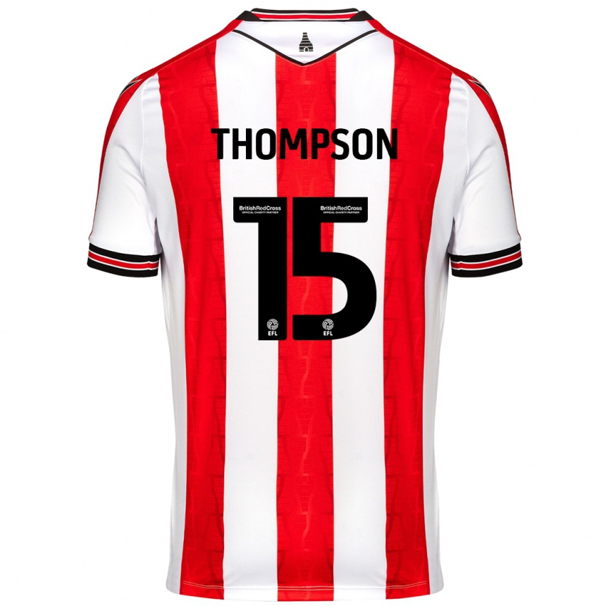 Moteriškas Jordan Thompson #15 Raudona Balta Namų Marškinėliai 2024/25 T-Shirt