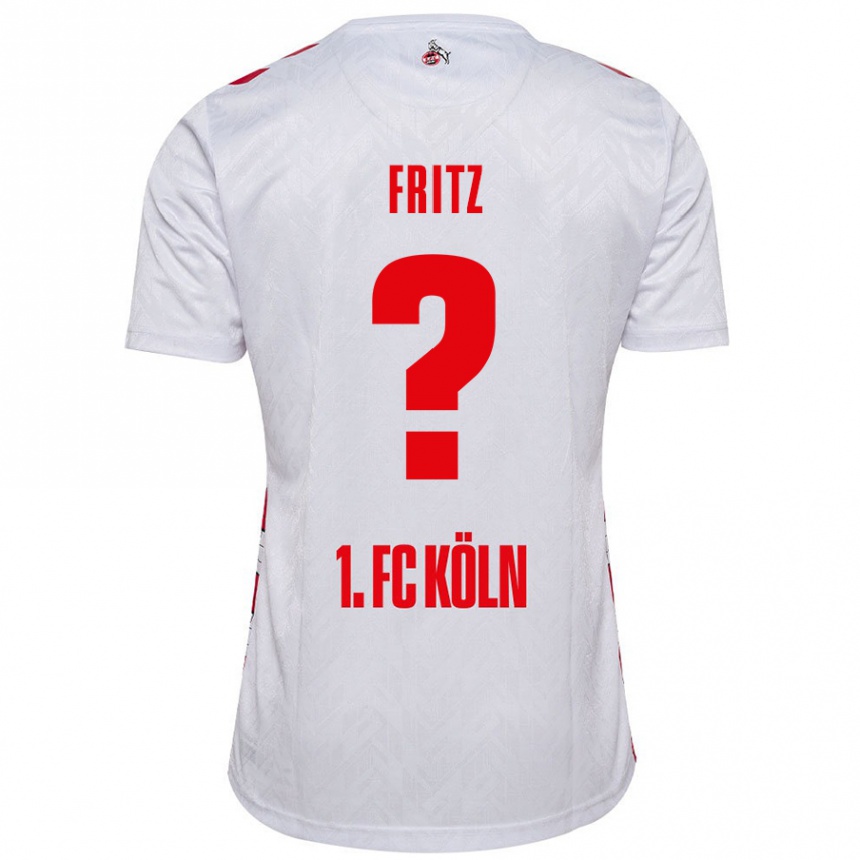 Moteriškas Johannes Fritz #0 Balta Raudona Namų Marškinėliai 2024/25 T-Shirt