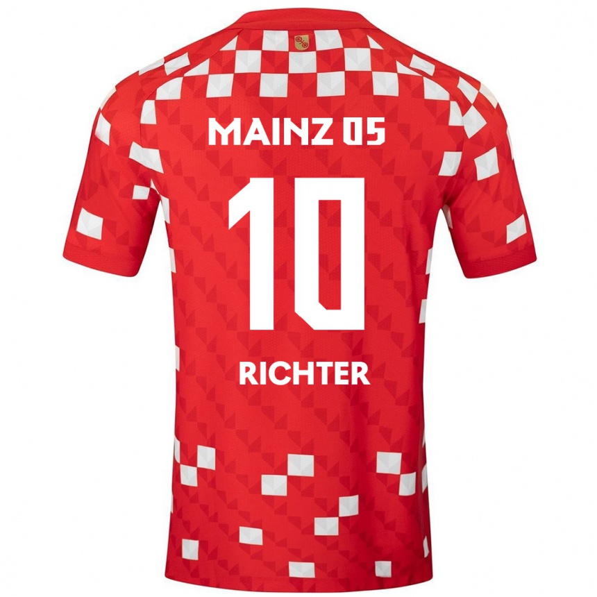 Moteriškas Marco Richter #10 Balta Raudona Namų Marškinėliai 2024/25 T-Shirt