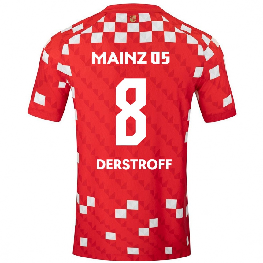 Moteriškas Julian-Maurice Derstroff #8 Balta Raudona Namų Marškinėliai 2024/25 T-Shirt