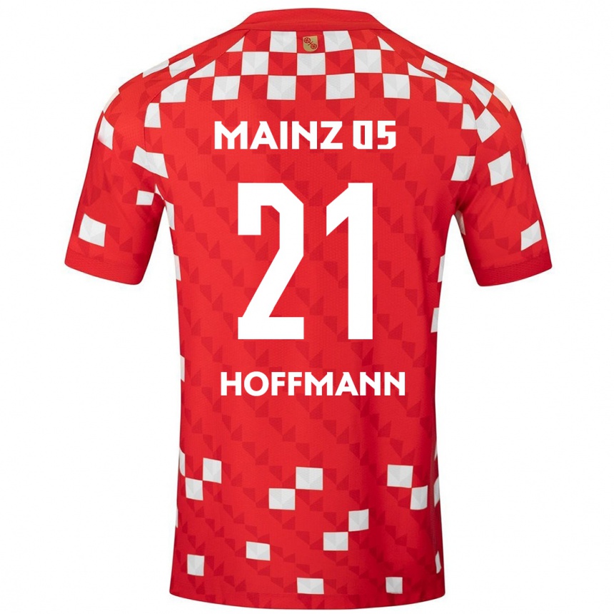 Moteriškas Leon Hoffmann #21 Balta Raudona Namų Marškinėliai 2024/25 T-Shirt