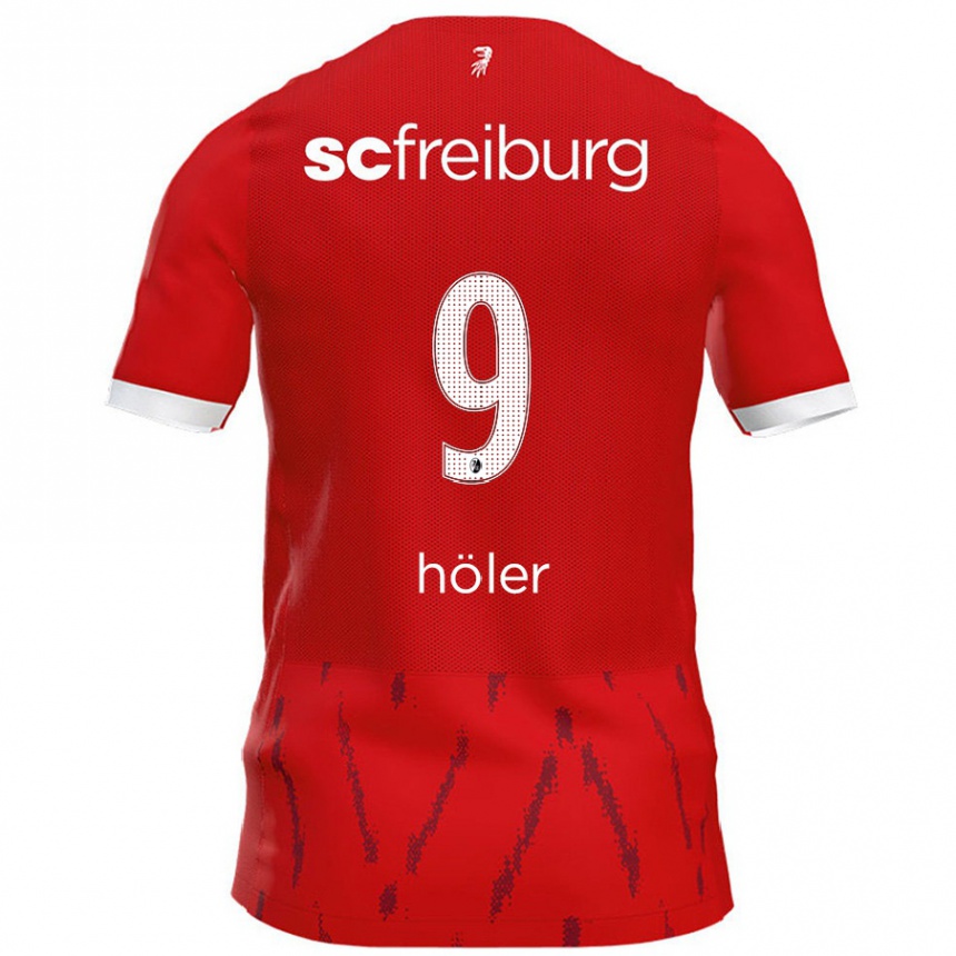 Moteriškas Lucas Höler #9 Raudona Namų Marškinėliai 2024/25 T-Shirt