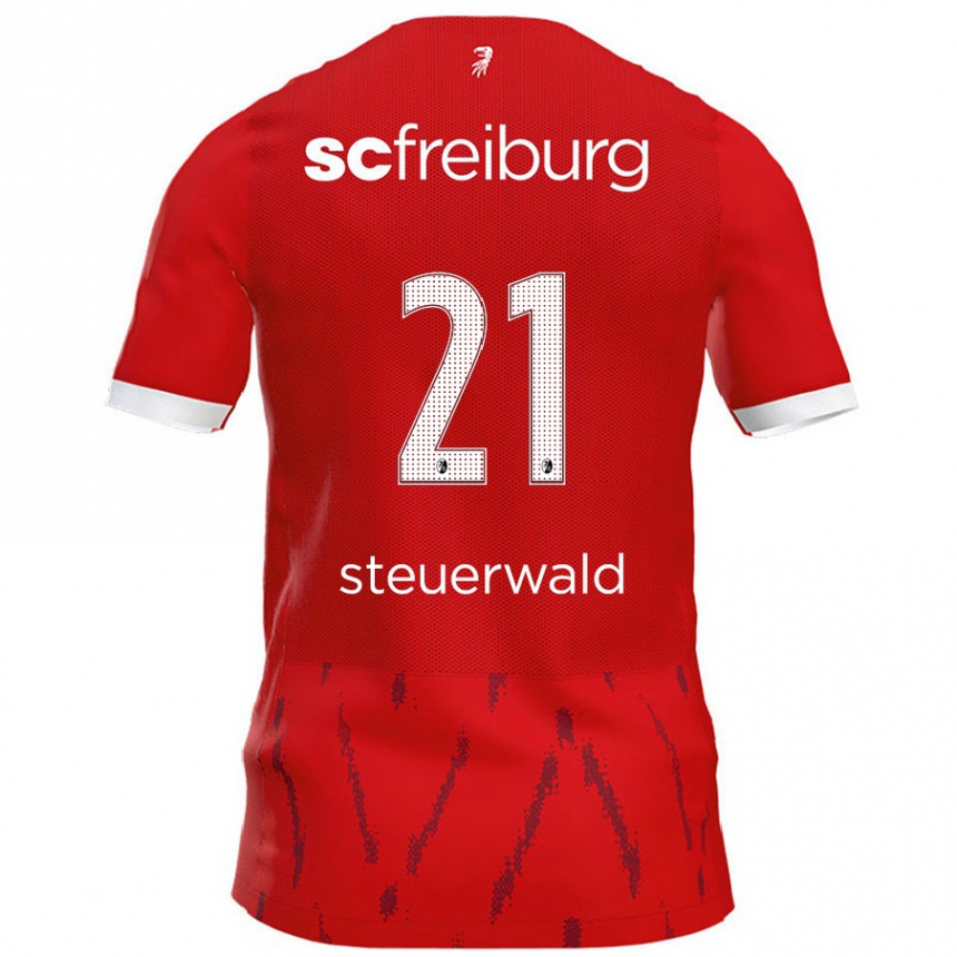 Moteriškas Samantha Steuerwald #21 Raudona Namų Marškinėliai 2024/25 T-Shirt