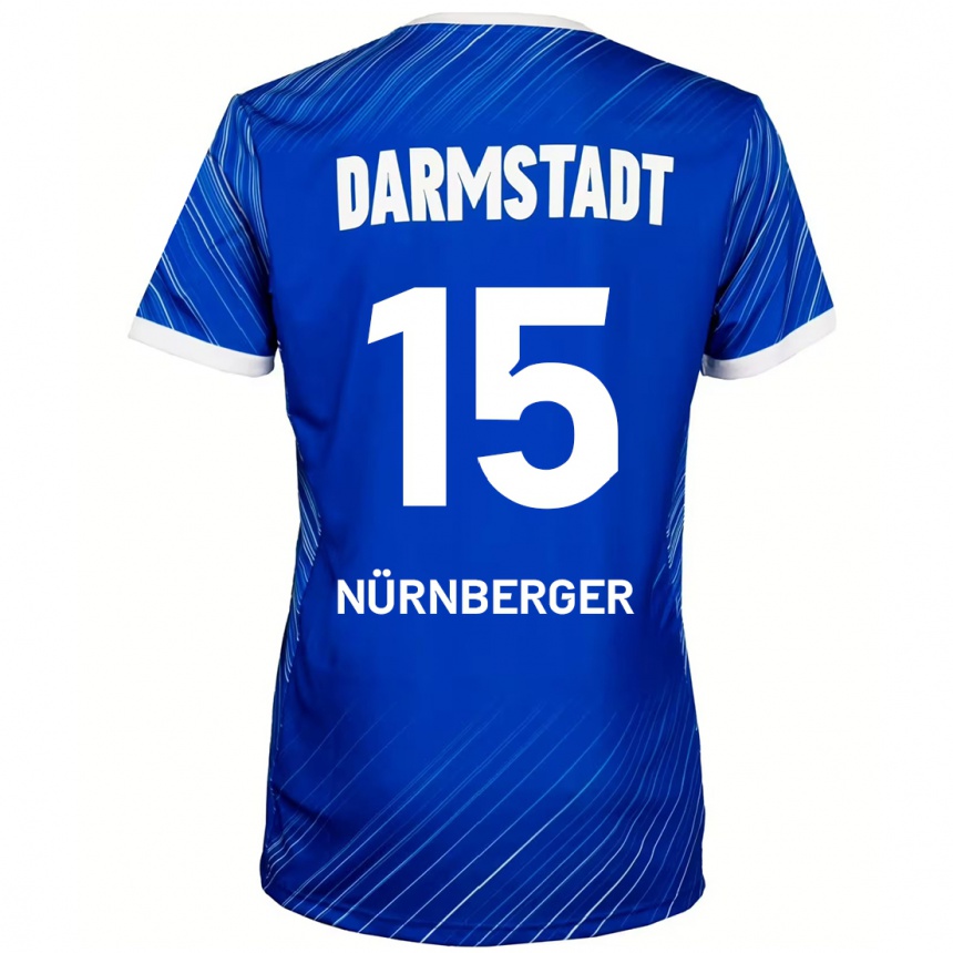 Moteriškas Fabian Nürnberger #15 Mėlyna Balta Namų Marškinėliai 2024/25 T-Shirt