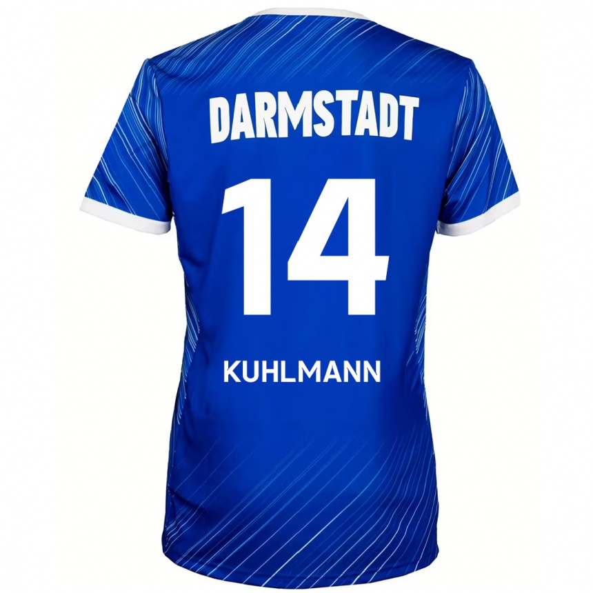 Moteriškas Marcel Kuhlmann #14 Mėlyna Balta Namų Marškinėliai 2024/25 T-Shirt