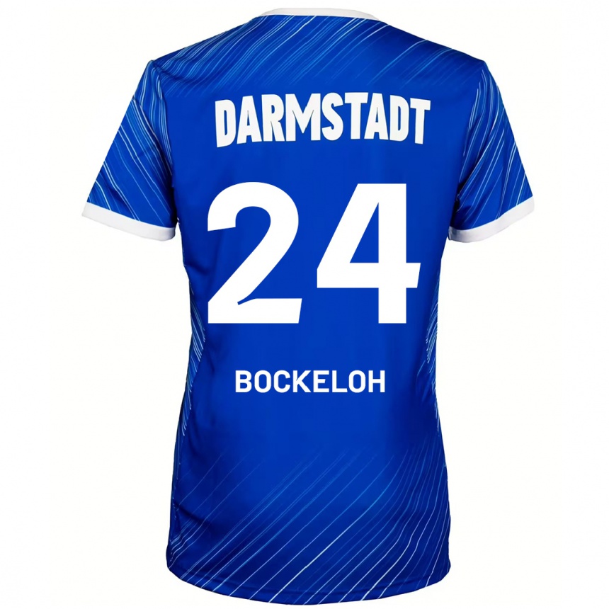 Moteriškas Leonhard Bockeloh #24 Mėlyna Balta Namų Marškinėliai 2024/25 T-Shirt