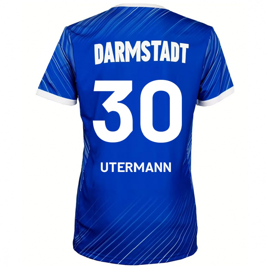 Moteriškas Anton Utermann #30 Mėlyna Balta Namų Marškinėliai 2024/25 T-Shirt