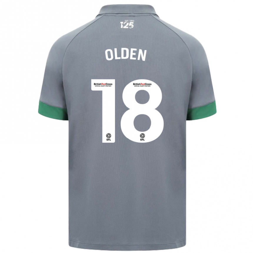 Moteriškas Mackenzie Olden #18 Tamsiai Pilka Išvykos Marškinėliai 2024/25 T-Shirt