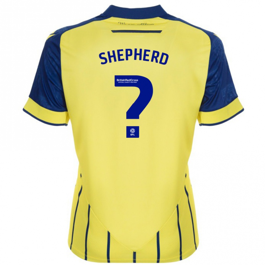 Moteriškas Jacob Shepherd #0 Geltona Mėlyna Išvykos Marškinėliai 2024/25 T-Shirt