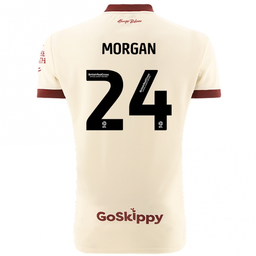 Moteriškas Ffion Morgan #24 Kreminė Balta Išvykos Marškinėliai 2024/25 T-Shirt