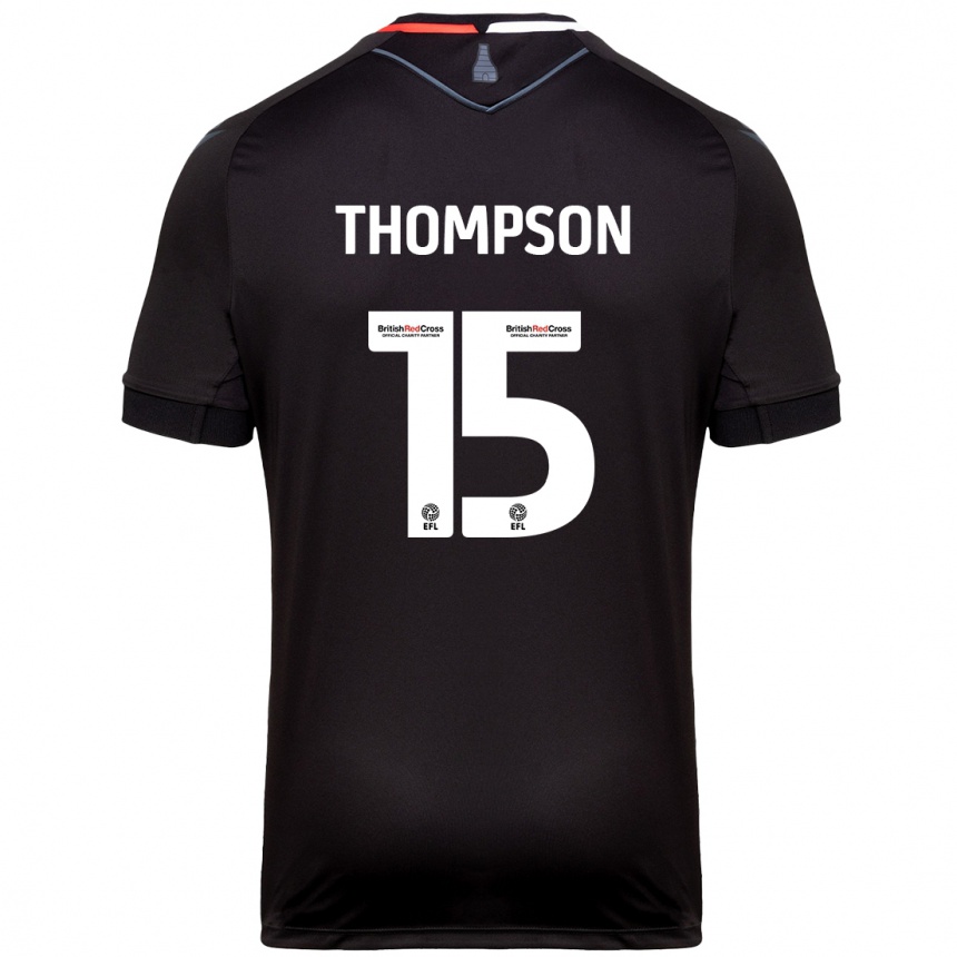 Moteriškas Jordan Thompson #15 Juoda Išvykos Marškinėliai 2024/25 T-Shirt