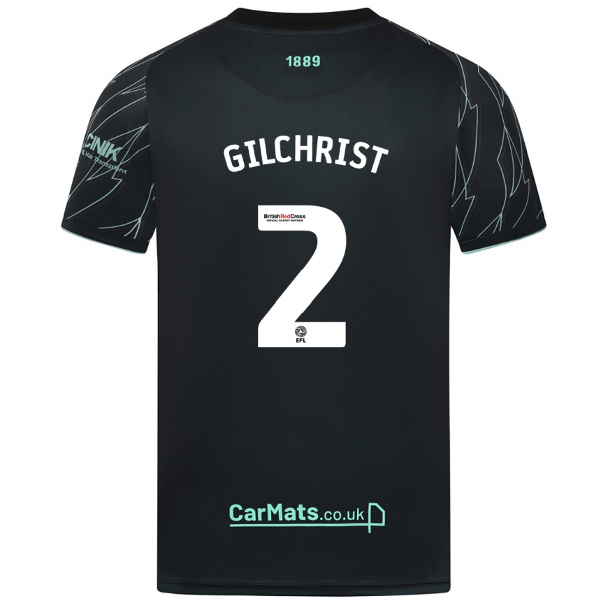 Moteriškas Alfie Gilchrist #2 Juoda Žalia Išvykos Marškinėliai 2024/25 T-Shirt