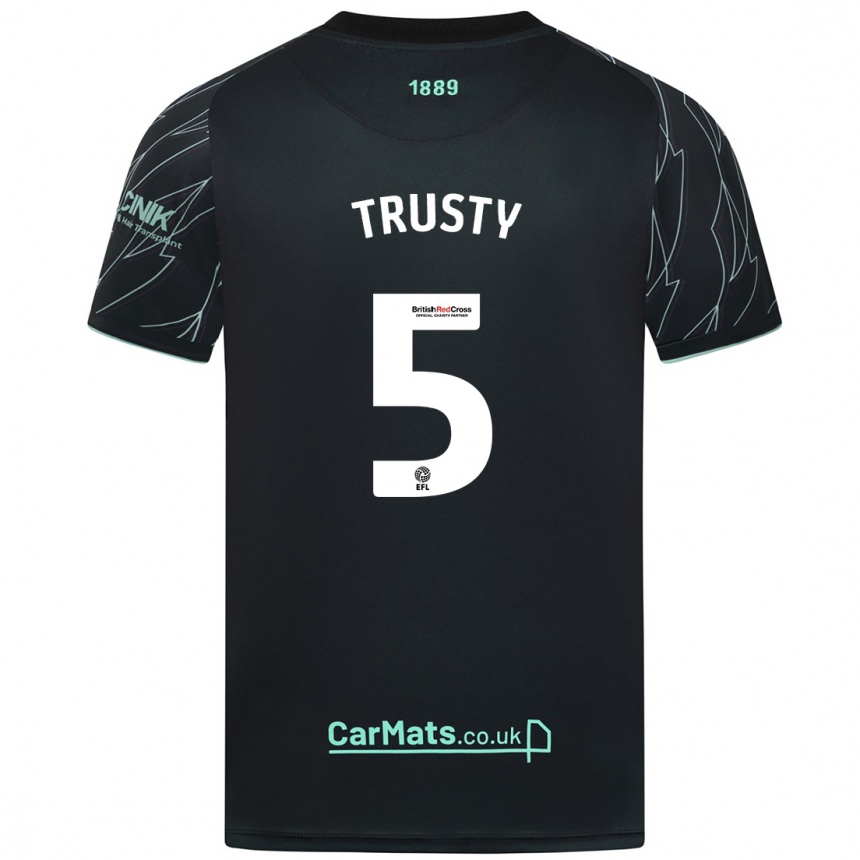 Moteriškas Auston Trusty #5 Juoda Žalia Išvykos Marškinėliai 2024/25 T-Shirt